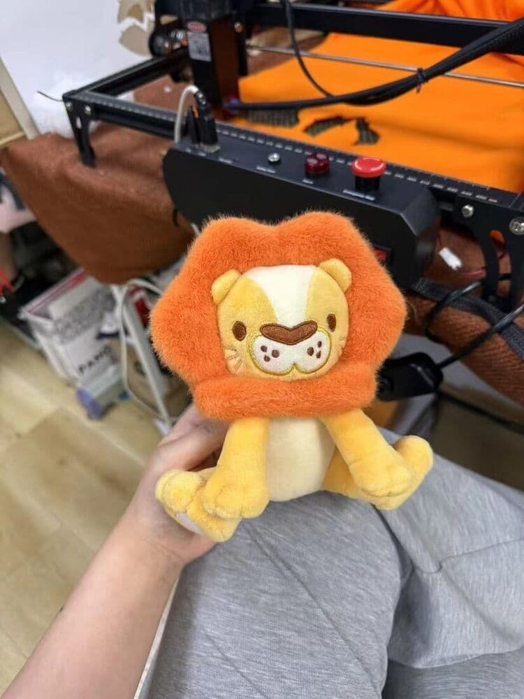 Custom lion plush toy with detailed mane